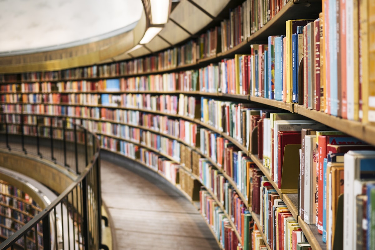 Rak buku perpustakaan